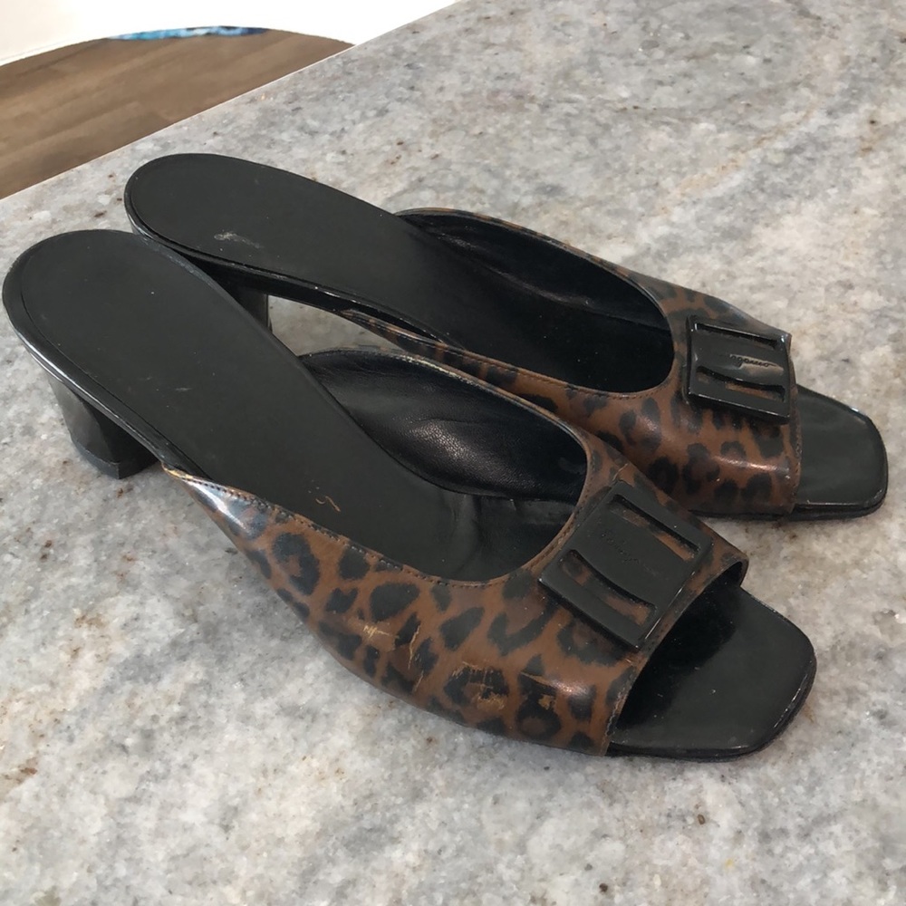 Salvatore Ferragamo Leopard Print Sandals